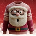 thumbnail image 2 of IWRICH Ugly Christmas Oversized Sweatshirt for Men Cute Funny 3D Santa Xmas Tree Graphic T Shirt Loose Casual Holiday Party Tops G-Multicolor XXL, 2 of 3