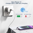 thumbnail image 2 of Cargador de pared Charger Articona USB C de 20 W para iPhone 16/15, 2 of 7
