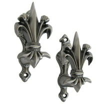 2 Fleur De Lis Wall Mount Weapon Hooks Gun Rifle Holder Knife Sword Hanger Set