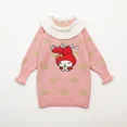 thumbnail image 4 of Ropa para niños, vestido para niñas, vestido de punto de dibujos animados de Hello Kitty My Melody, vestido bordado con cuello de loto Kawaii, algodón puro, 4 of 5