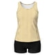 thumbnail image 5 of Traje de baño conservador de dos piezas para mujer, tankini, con sujetador acolchado, sin mangas, cuello redondo, estampado informal, traje de baño de dos piezas para mujer, trajes de baño tankini par, 5 of 9