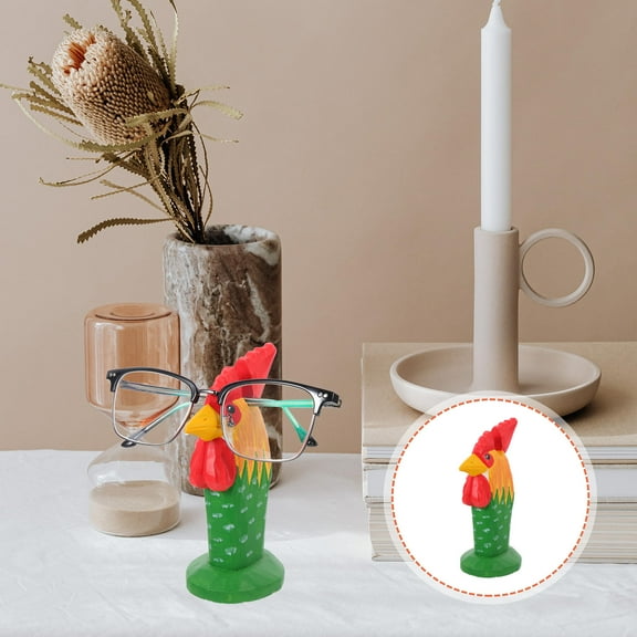 FUTUREORYY Bedside Eyeglass Holder Wooden Green 1Pack 5.89X3.54X2.36in