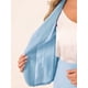 thumbnail image 5 of Conjunto de traje de negocios de 2 piezas para mujeres INSPIRE CHIC, chaqueta de blazer de manga corta y falda lápiz M azul cielo, 5 of 6