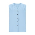 thumbnail image 3 of 2026 Women Cotton Linen Button Down Tank Tops Lightweight Breathable Summer Sleeveless Soft Cozy Blouses, 3 of 8