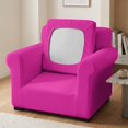 thumbnail image 3 of FUIALDOLG 2 Piece Armchair Couch Covers, Solid Fuchsia Pink Stretch Brushed Fabric Chair Covers, Dustproof Slipcover for Living Room and Pet Friendly Home Decor, 3 of 8