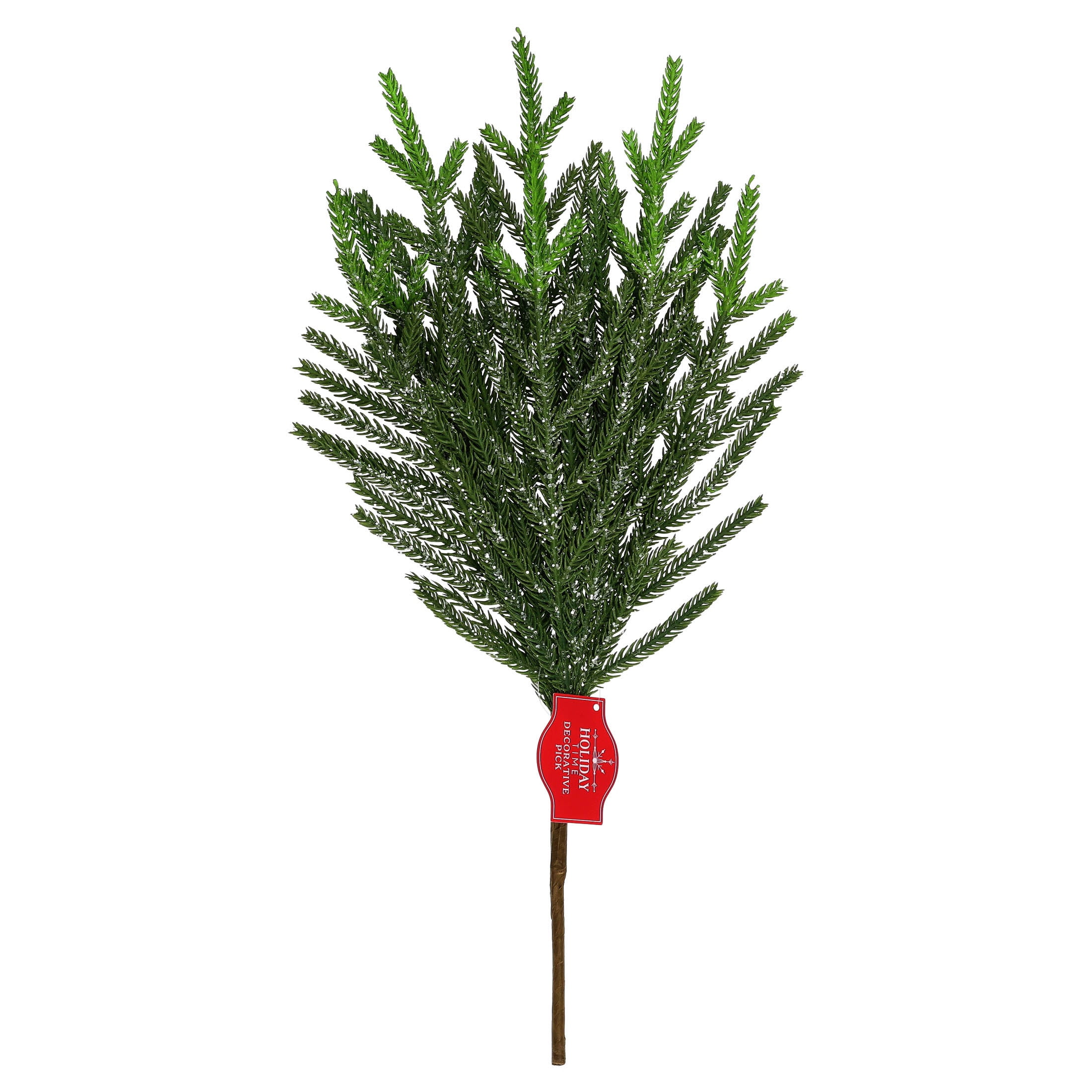 Evergreen Branch Decorative Christmas Pick, 18", by Holiday Time
