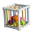 thumbnail image 2 of Clasificador de formas de bebé, contenedor sensorial de juguetes con cuerda elástica, juegos de entrenamiento de habilidades motoras finas, cubo de al, 2 of 8