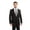 Black, variant on Mens Suit Two Piece One Button Peak Lapel Solid Suits