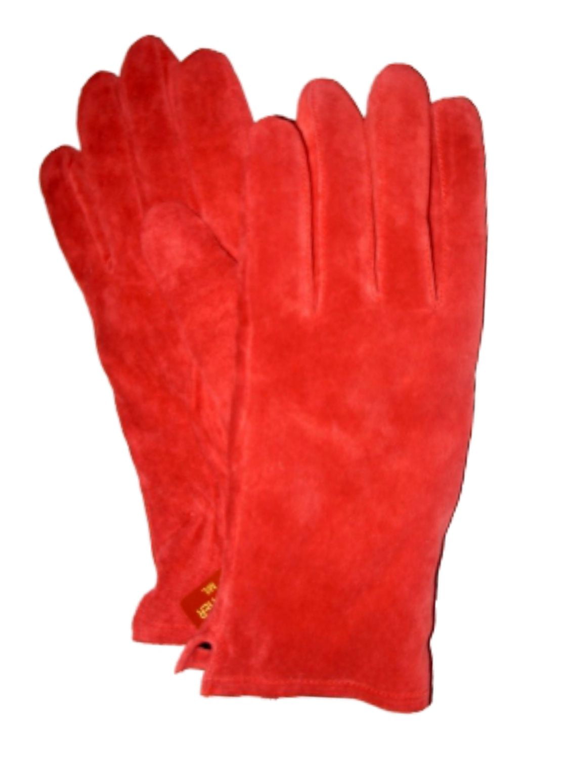 Northcrest Womens Bright Orange Suede Leather Gloves Small/Medium