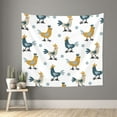 thumbnail image 2 of Balery Farm Roosters Pattern Tapestry 60x51 Inches - Large Wall Hanging Tapestry for Bedroom, Living Room, Dorm Decor - Artistic and Aesthetic Room Decor, 2 of 9