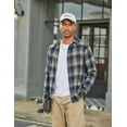 thumbnail image 4 of COOFANDY Mens Flannel Shirts Long Sleeve Plaid Button Down Shirts Casual Cotton Shirts, 4 of 6