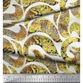 thumbnail image 2 of Soimoi Moss Georgette Fabric Floral & Leopard Animal Skin Fabric Prints by Yard 42 Inch Wide, 2 of 3