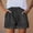 Dark Gray(New), variant on PNTUTB Women's Summer Shorts,Solid-Color Breathable Lace-Trimmed Casual Stretch Waistband Loose Comfortable Shorts with Pockets