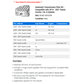 thumbnail image 2 of Automatic Transmission Filter Kit - Compatible with 2014 - 2021 Toyota Corolla 1.8L 4-Cylinder 2015 2016 2017 2018 2019 2020, 2 of 2