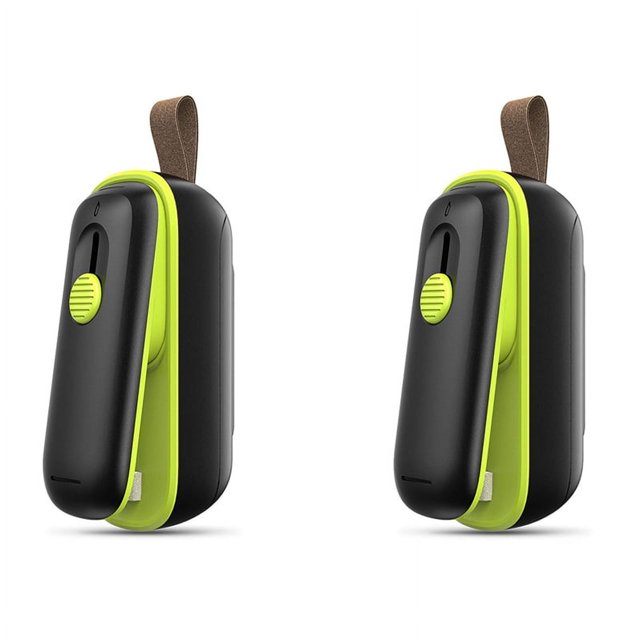 2X Scelleuse de Sacs Mini, Scelleuse de Sacs 2 en 1 avec Coupeur, Machine Portable à Main pour Sceller les Sacs