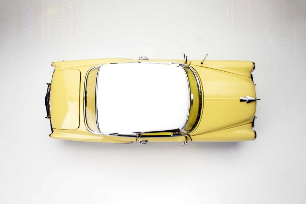 1953 Chevy Bel Air Diecast Model Car, Sun Gold Yellow, Escala 1:18