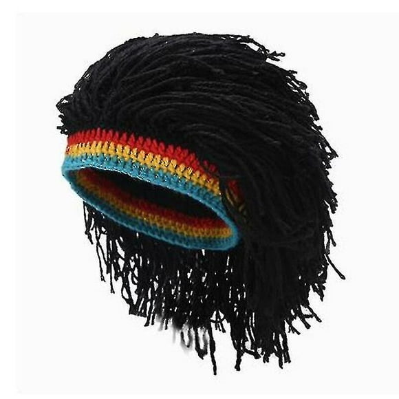 Rasta Wig Beanie Caps For Men Handmade Crochet Winter Warm Hat Gorros Holiday Birthday Gifts Funny Party Balaclava