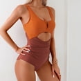 thumbnail image 4 of WILLBEST Traje de Baño Curvy Traje de Baño Sexy con Bloques de Color para Mujer, 4 of 6