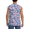 thumbnail image 4 of Lsque Orchids Flowers Print Men's Cotton Blend Sleeveless Muscle Shirts (S-3XL)- Moisture Wicking, Odor Protection, UPF 30+,3X-Large, 4 of 8
