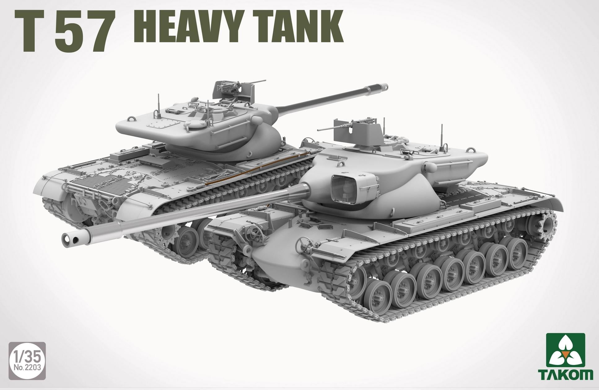 TAKOM 2203 1/35 Scale US T57 Heavy Tank Assembly Model Kit