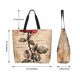 thumbnail image 5 of Balery Vintage Rose Botanical Art Bolsa Tote Estilo Estético con Cremalleras, Bolsa de Hombro, Bolsa de Compras Grande y Plegable, 5 of 8