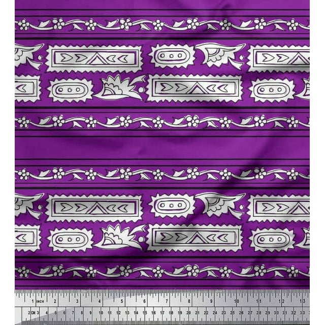 Soimoi Rayon Fabric Ethnic Block Fabric Prints by Yard 42 Inch Wide