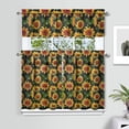 thumbnail image 2 of Farmhouse Bohemian Curtains 36 Inch Short - 3 Panel Floral Vintage Set with Rustic Botanicals, Rod Pocket Window Treatment for Country Style, 2 of 6