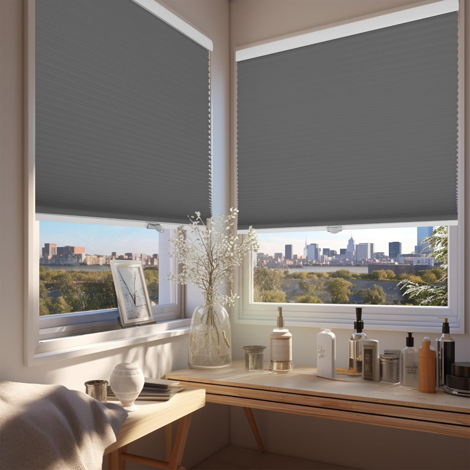 Chicology Steel Cordless Blackout Cellular Shades 59.25 in. W x 48 in. L