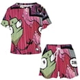 thumbnail image 2 of Invader Zim Comedy Summer Home Suit For Womens Short-Sleeved Pajama Set 2pcs Loungewear Soft Sleepwear T-Shirts Tee Shirt Top And Short Sleeping Pants, 2 of 8