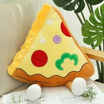 Simulated Pizza Shaped Plush Pillow, Ultra Soft Short Plush Pp Cotton Filling, Highly Elastic Comfortable Fun Plush Doll Gift For Friends Cute Decoration 45*35Cm Medium Size