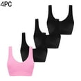thumbnail image 2 of Voncos Sports Bras for Women Ultra-thin 4 Pack Bras for Women Large Size Clearance Yoga Bra Pink Size XL, 2 of 6