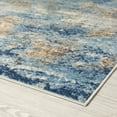 thumbnail image 5 of Chelsea Contemporary Abstract 7'11'' x 10'3'' Navy and Blue Polypropylene Indoor Area Rug, 8' x 10', 5 of 9
