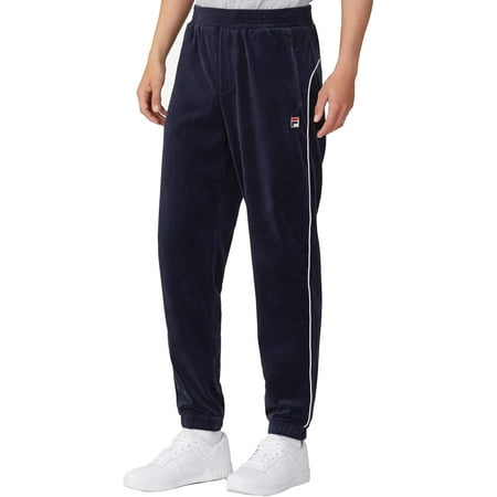 Fila Men's Lewis Velour Pant, Navy/White, Small