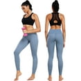 thumbnail image 6 of NELEUS Womens Compression Yoga Leggings for Workout High Waist Tummy Control with 2 Pockets,Black+Gray+Light Blue,US Size S, 6 of 7