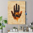 thumbnail image 4 of Qisvanset 12x16 Inch 2D Flat Framed Canvas Art, Thumbprint Bible Verse Identity Scripture Jesus Faith Wall Art Baptism Decor Gift, 4 of 5