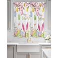 thumbnail image 2 of Happy Easter Living Room Curtains 2 Panel, Spring Watercolor Bunny Eggs Flower Branch Cafe Window Treatment, Extra Long Farmhouse Bedroom Bathroom Kitchen Curtains Drapes 104"x72", 2 of 6