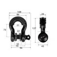 thumbnail image 2 of 1 Pcs 8T Off-road Trailer Hitch RV Trailer U-hook Trailer Hitch Front And Rear Pull Rod Towing Hook Transportation Tool ,Corrosion Resistance, 2 of 7