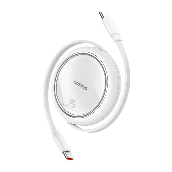 Cable USB C 100W Baseus Free2Draw Mini Retráctil 1m Blanco