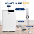 thumbnail image 7 of SereneLife Portable Air Conditioner 12000 BTU - 4-in-1 with Heating - Compact Standing Air Conditioner for Room Up to 380 Sq. Ft. - WiFi app + Remote Control, Window Mount Exhaust Kit, 7 of 7