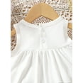 thumbnail image 5 of Infant Girls Dress 9 Months Girls Summer Dress 12 Months Girls Sleeveless Animals Print Dress Sundress White, 5 of 6