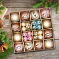 thumbnail image 6 of 44 Pieces Christmas Balls Ornaments Christmas Tree Decoration Baubles Assortment Coffee Golden, 6 of 8