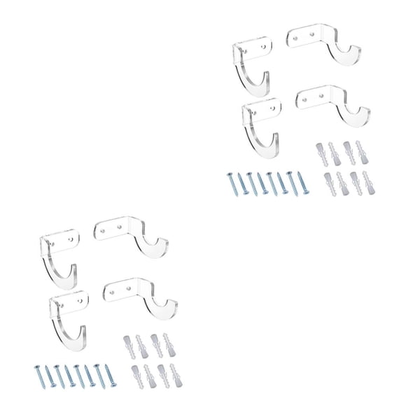 Maoww 2 Pairs Acrylic Baseball Bat Wall Mounted Holder Softball Bats Display Organizer Rack Living Room Store Collection Bracket Clear 2Set