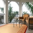thumbnail image 3 of Safavieh Courtyard Donna Botanical Indoor/Outdoor Area Rug, Natural/Red, 6'7" x 6'7" Square, 3 of 10