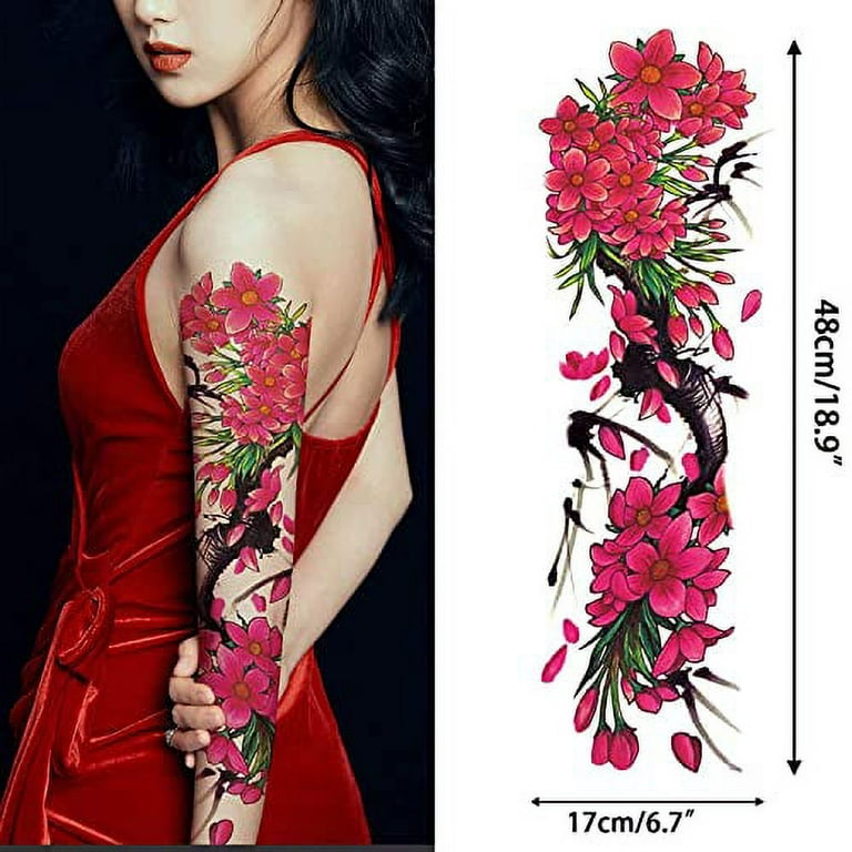  Aresvns Cool Temporary Tattoos for Men and Women 18sheets,  Halloween Full arm temporary tattoo,Waterproof sleeve tattoos and half arm  tattoos for adults, : Beauty & Personal Care