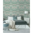 thumbnail image 3 of Holden Vintage Floral Non-Pasted Wallpaper  396 in x 20.8 in Teal, 3 of 5