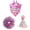 pink suit 1, variant on Lovely Dot Pet Party Dress And Hat Pet Dog Birthday Outfit with Matching Party Hat Celebration Dress For Small To Dogs