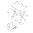 thumbnail image 3 of Monarch Specialties Accent Table, Side, End, Nightstand, Lamp, Living Room, Bedroom, Grey Laminate, 3 of 7
