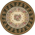 thumbnail image 2 of Unique Loom Outdoor Traditional Collection Area Rug - Palazzo (5' 1" Round Green and Ivory/Ivory), 2 of 9