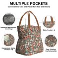 thumbnail image 3 of Pioneer Flower Floral Print Pattern Drawstring Lunch Bag Women - Drawstring Lunch Bag Insulated for Work Office - Stain-Resistant Large Lunchbags for Women with Multi-Pockets, 3 of 6