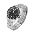 thumbnail image 2 of Reloj mecánico automático Winner para hombre, correa de acero inoxidable, color negro, 2 of 14